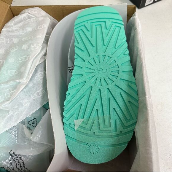 New Ugg Disco Slide Flatform Platform Sandal Slippers Tidepool Teal Mint - Picture 5 of 6